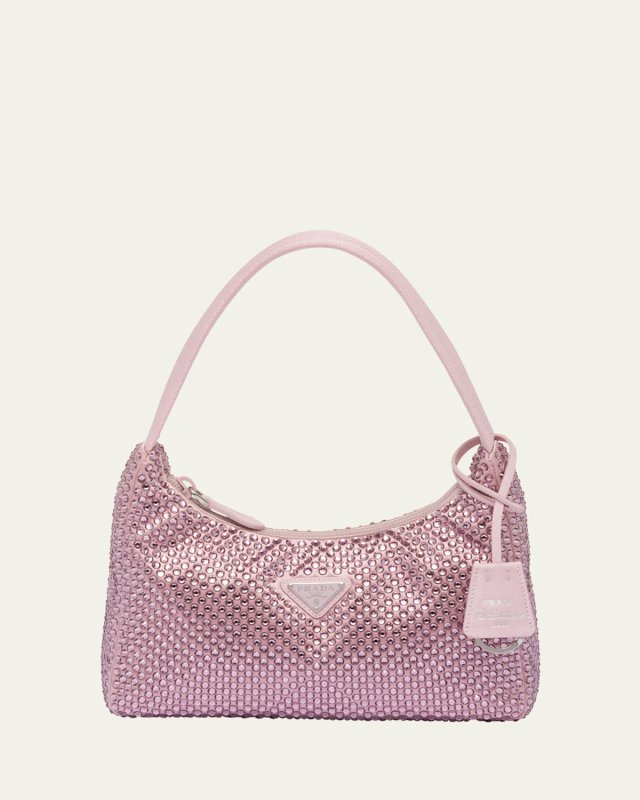 Allover Crystal Top-Handle Bag